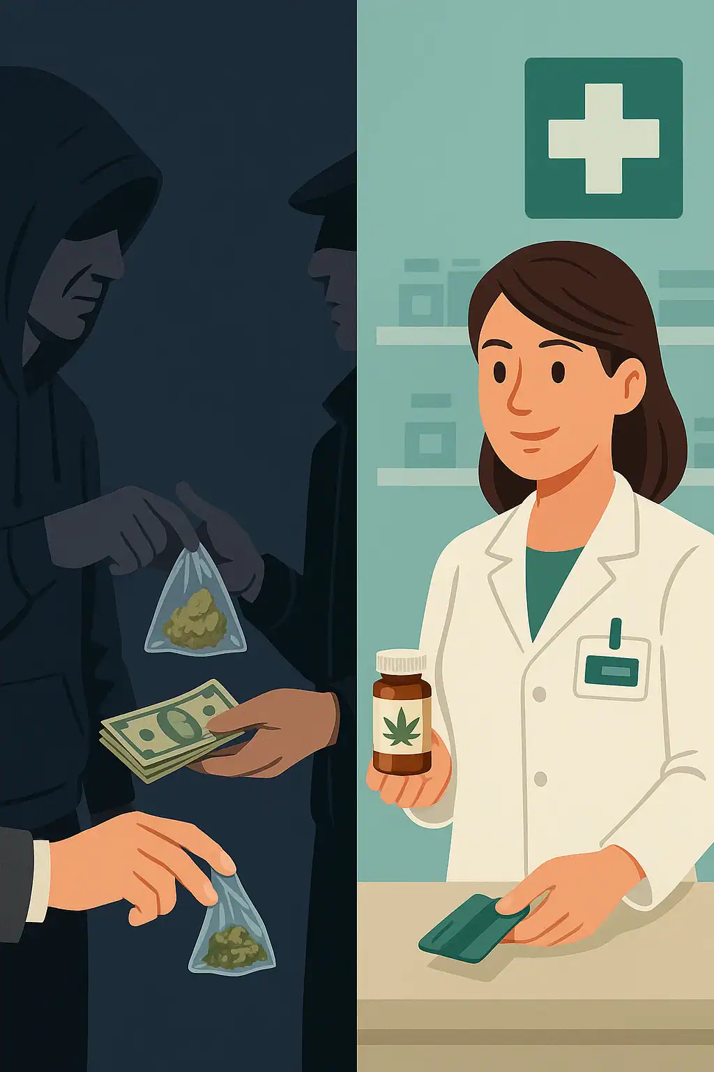 Comparación entre cannabis legal medicinal y cannabis ilegal en Ecuador