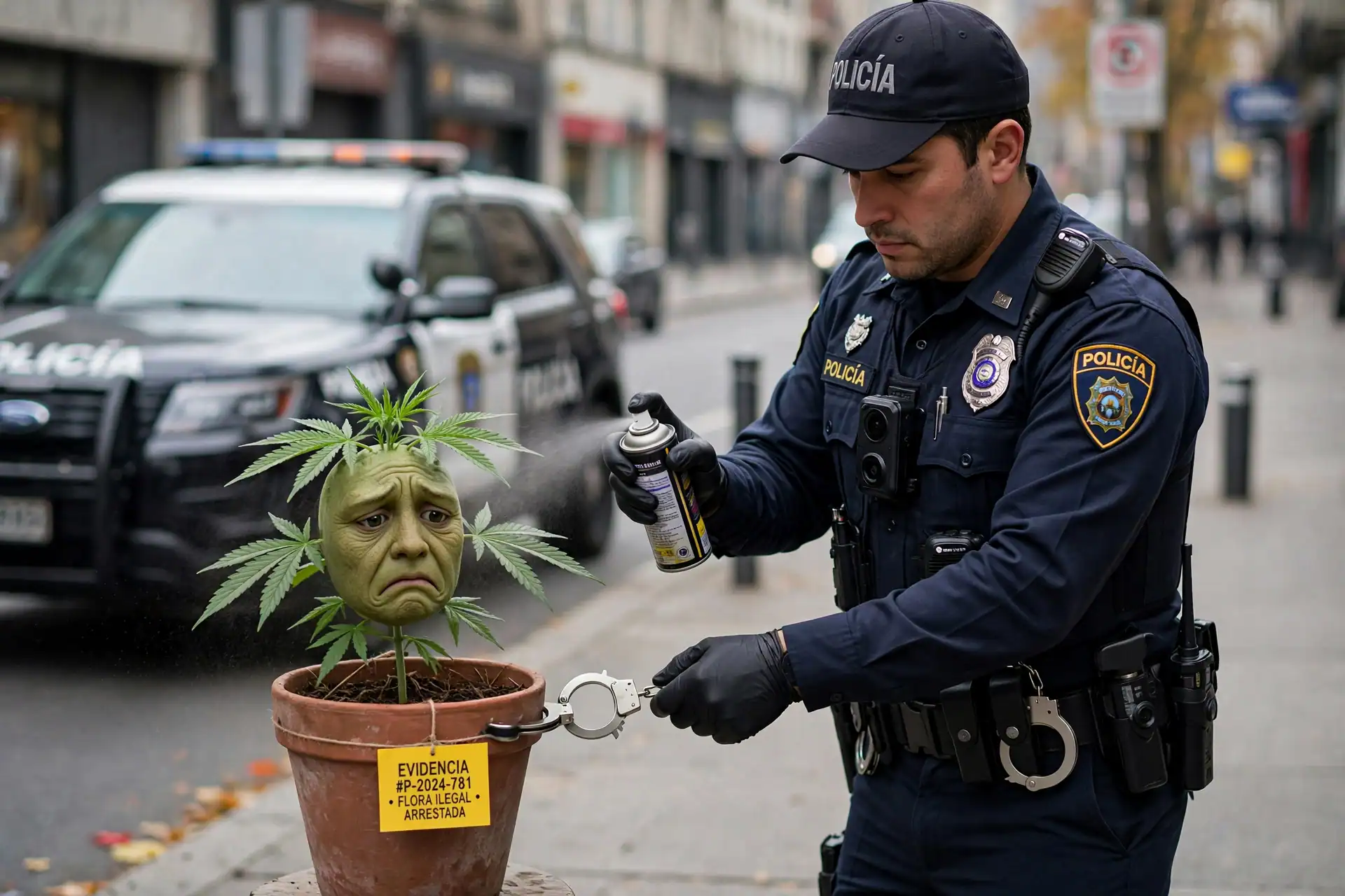 Planta de cannabis intervenida en un operativo, ejemplo del vacío legal que resolvería la regulación del cannabis en Ecuador